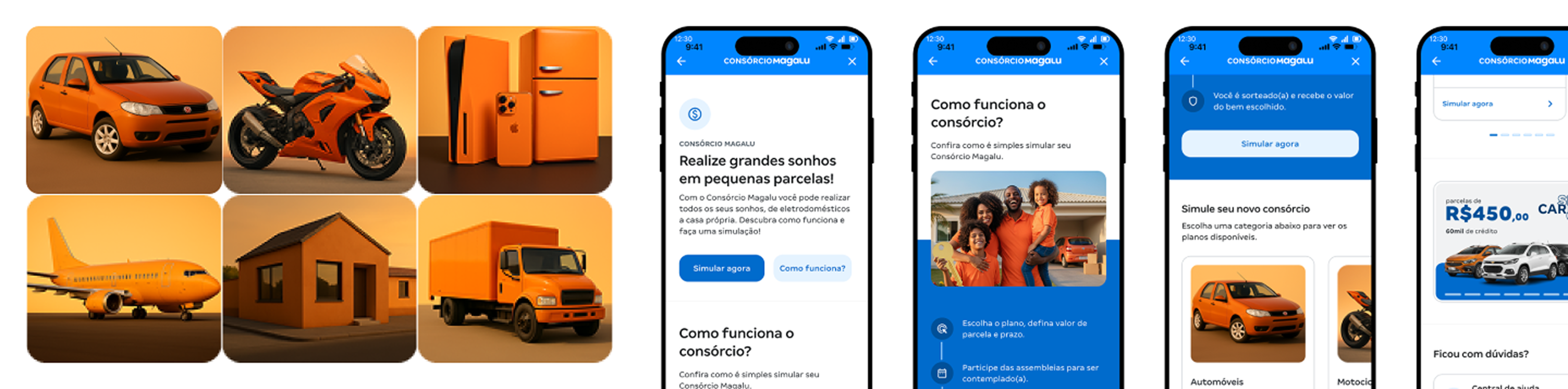 Exemplo de tela de resultado do Consórcio Magalu